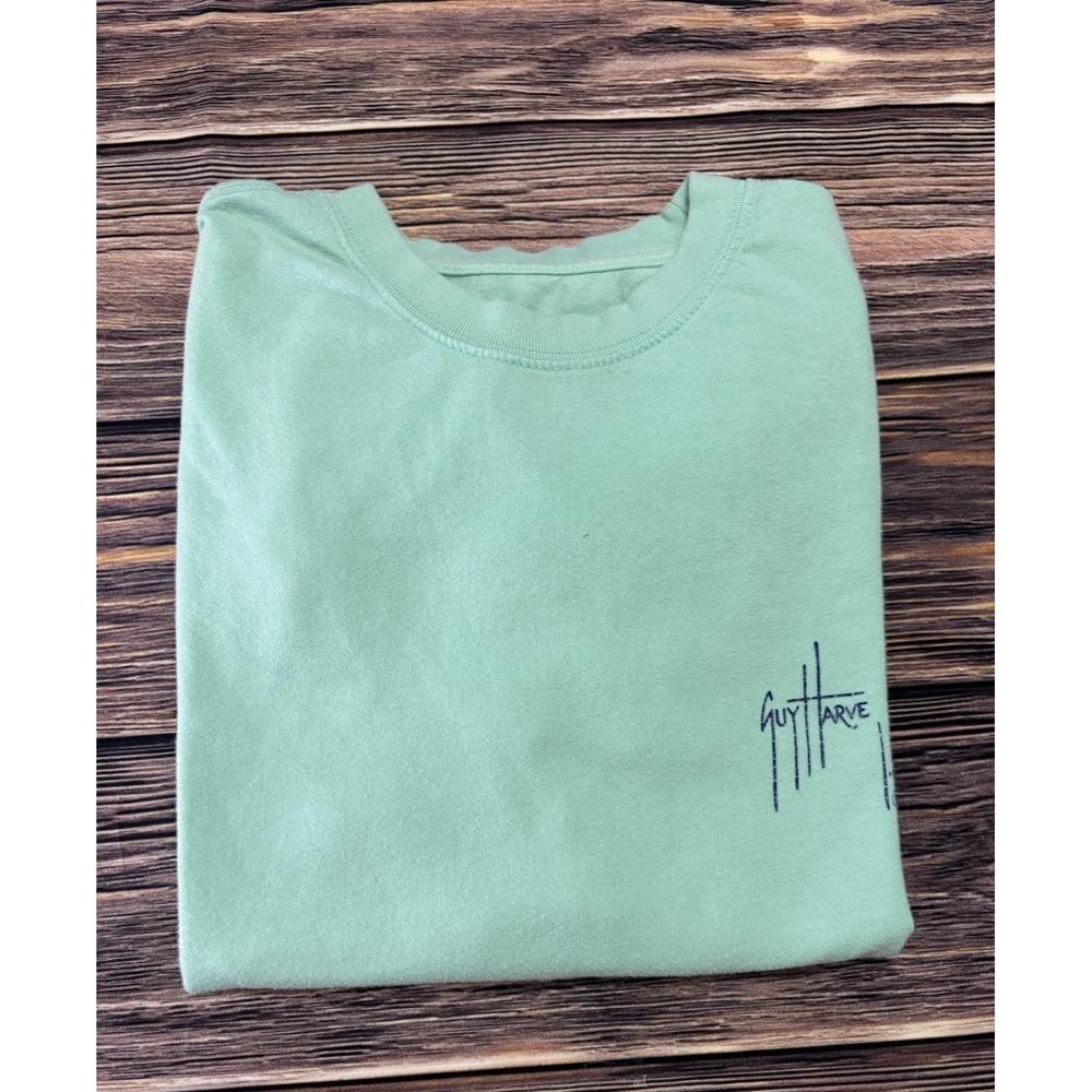 Guy Harvey Mens T-Shirt S Light Green Marlin Graphic Short Sleeve Casual Cotton - Picture 16 of 16